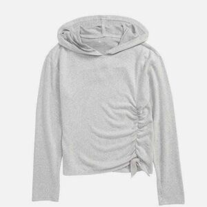 Zella girls grey long sleeve hoodie sweater. Girls 10-12.